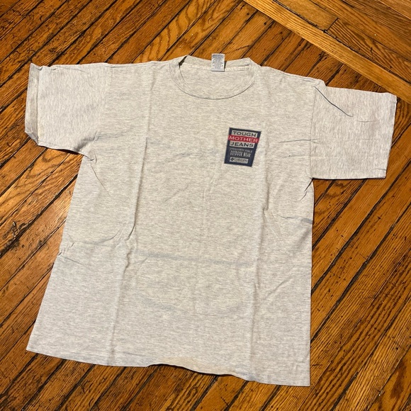 Vintage 90s Columbia Tough Mother Jeans Single Stitched Graphic Tee Shirt Large - Picture 2 of 6